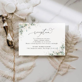 Eucalyptus  Wedding Reception Enclosure Cards Begleitkarte
