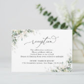 Eucalyptus Wedding Reception Enclosure Cards Begleitkarte (Stehend Vorderseite)