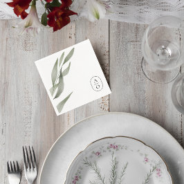 Eucalyptus Wedding Reception Napkins Serviette