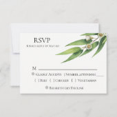 Eucalyptus Wedding RSVP (Vorderseite)