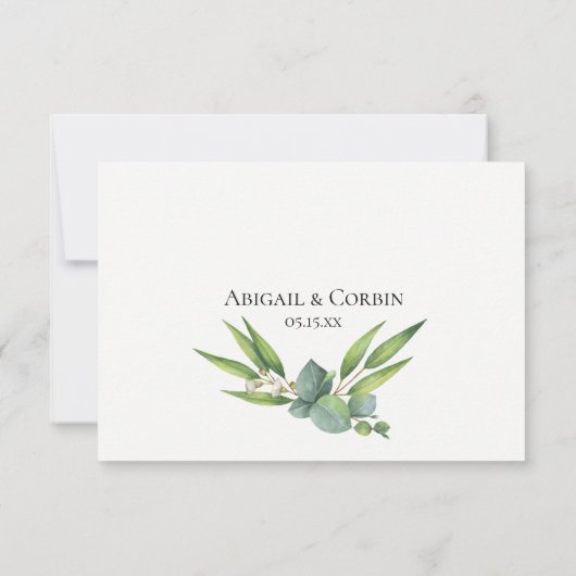 Eucalyptus Wedding RSVP (Rückseite)