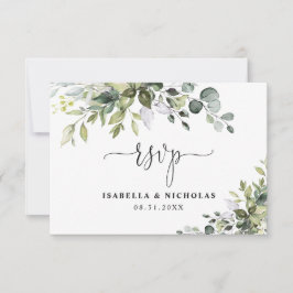 Eucalyptus Wedding RSVP Card Karte
