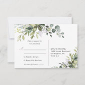 Eucalyptus Wedding RSVP Card Karte (Rückseite)