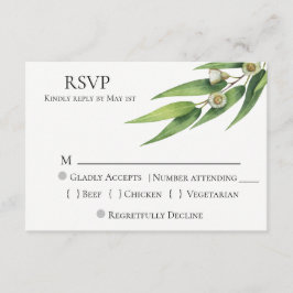 Eucalyptus Wedding RSVP Karte