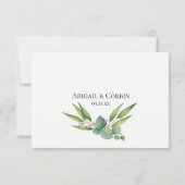 Eucalyptus Wedding RSVP Karte (Rückseite)
