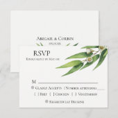 Eucalyptus Wedding RSVP Karte (Vorne/Hinten)
