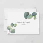 Eucalyptus Wedding RSVP Karte (Rückseite)