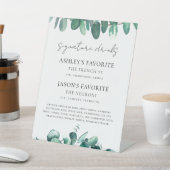Eucalyptus Wedding Signature Drinks Sign, Cocktail Sockelschild (In SItu)