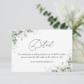 Eucalyptus Wedding Website QR Code Details  Begleitkarte (Stehend Vorderseite)