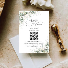 Eucalyptus Wedding Website QR Code RSVP Card Karte