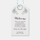 Eucalyptus Wedding Welcome Gefallen Geschenkanhänger (Vorderseite)
