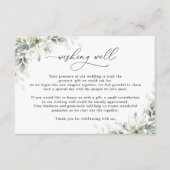 Eucalyptus Wedding Wishing Well Card Begleitkarte (Vorderseite)