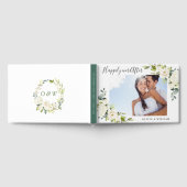 Eucalyptus White Roses FOTO Wedding Gästebuch (Voll)