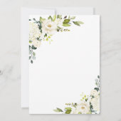 Eucalyptus White Roses PROBE DINNER Einladung (Rückseite)