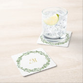 EUCALYPTUS WHITE SQUARE PAPIER 2 UNTERSETZER (Vor Ort)