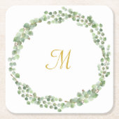 EUCALYPTUS WHITE SQUARE PAPIER 2 UNTERSETZER (Vorderseite)