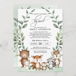 Eucalyptus Woodland Baby Shower By Mail Quarantine Einladung