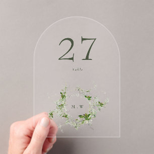 Eucalyptus Wreath Arch Tischnummer