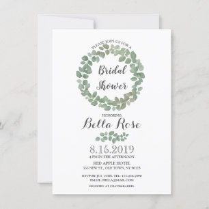 Eucalyptus Wreath Brautparty Invite Einladung