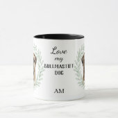 Eucalyptus Wreath Bullmastiff Dog Monogram Tasse (Zentrum)