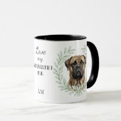 Eucalyptus Wreath Bullmastiff Dog Monogram Tasse (VorderseiteRechts)