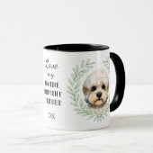 Eucalyptus Wreath Dandie Dinmont Terrier Monogram Tasse (VorderseiteRechts)