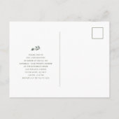 Eucalyptus Wreath | Foto Graduation Party Einladungspostkarte (Rückseite)