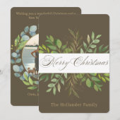 Eucalyptus Wreath Foto Weihnachtskarte Feiertagskarte (Vorne/Hinten)