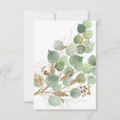 EUCALYPTUS WREATH GOLD WHITE RESPONSE RSVP CARD (Rückseite)