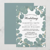 Eucalyptus Wreath Greenerity Einladung zur Hochzei (Vorne/Hinten)