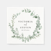 Eucalyptus Wreath Greenerity Wedding Serviette (Vorderseite)