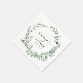Eucalyptus Wreath Greenerity Wedding Serviette (Ecke)