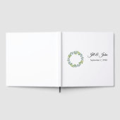 Eucalyptus Wreath Landscape Wedding Guest Book Gästebuch (Voll)