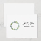 Eucalyptus Wreath Landscape Wedding Guest Book Postkarte (Vorne/Hinten)