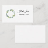 Eucalyptus Wreath Landscape Wedding Guest Book Visitenkarte (Vorne/Hinten)