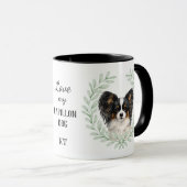 Eucalyptus Wreath Papillon Monogram Tasse (VorderseiteRechts)