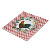 Eucalyptus Wreath & Rooster Farmhouse Fliese (Seite)