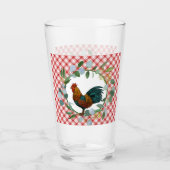 Eucalyptus Wreath & Rooster Farmhouse Glas (Vorderseite)