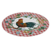 Eucalyptus Wreath & Rooster Farmhouse Schneidebrett (Ecke)