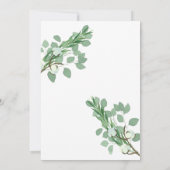 Eucalyptus Wreath Wedding Einladung (Rückseite)