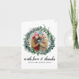 Eucalyptus Wreath Wedding Foto Dankeskarte
