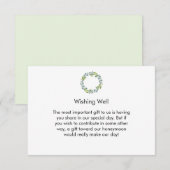 Eucalyptus Wreath Wedding Honeymoon Fund Card (Vorne/Hinten)