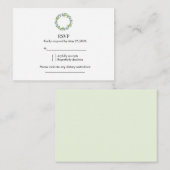 Eucalyptus Wreath Wedding RSVP  Mitteilungskarte (Vorne/Hinten)