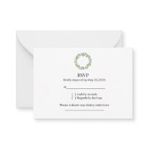 Eucalyptus Wreath Wedding RSVP 