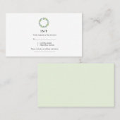 Eucalyptus Wreath Wedding RSVP  Visitenkarte (Vorne/Hinten)