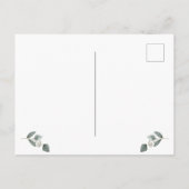 Eucalyptus Wreath | Wir haben die Ankündigung vers Postkarte (Rückseite)