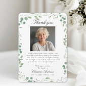 Eucalytus After Funeral Memorial Sympathy  Dankeskarte