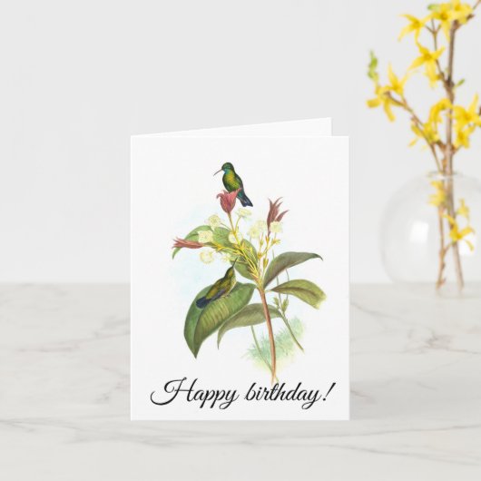 Eucephala caerulea (Blauchinniger Saphir) Karte (Gelbe Blume)