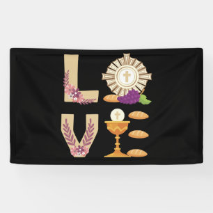 Eucharis Katholische 1. Heilige Kommune für Mädc Banner