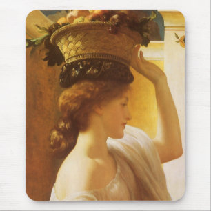 Eucharis - Mädchen mit einem Korb voller Früchte v Mousepad